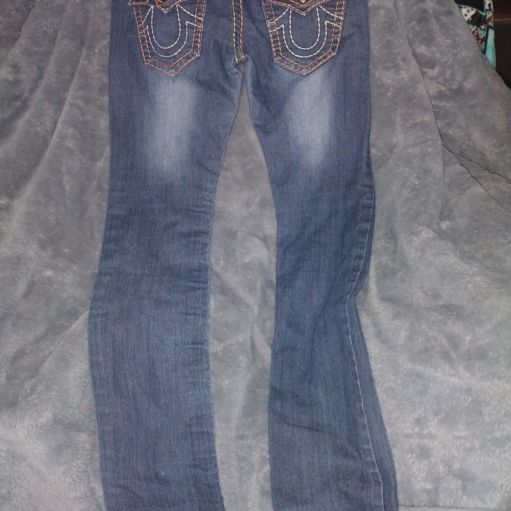 True Religion Women's Blue Boot Cut Jeans